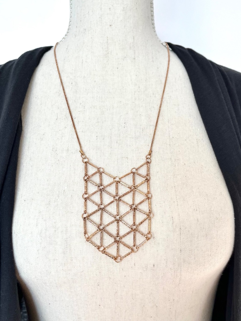 Gold Mesh Chain Link Necklace